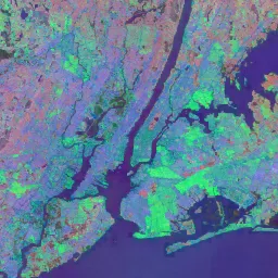 Sample image from the Google Satellite Embedding V1 Earth Engine Data Catalog